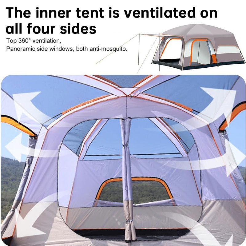 Tienda de Campaña Familiar 3-12 Personas | 2 Habitaciones Impermeable – Buy ByM