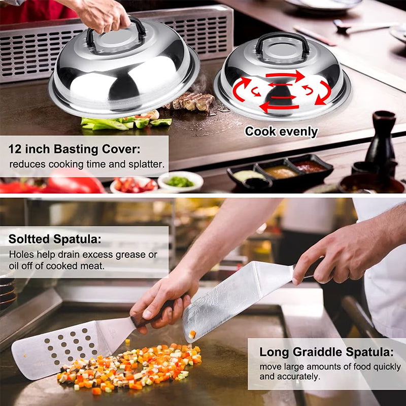 Set BBQ 29 Piezas con Prensa Hamburguesas | Utensilios Barbacoa – Buy ByM