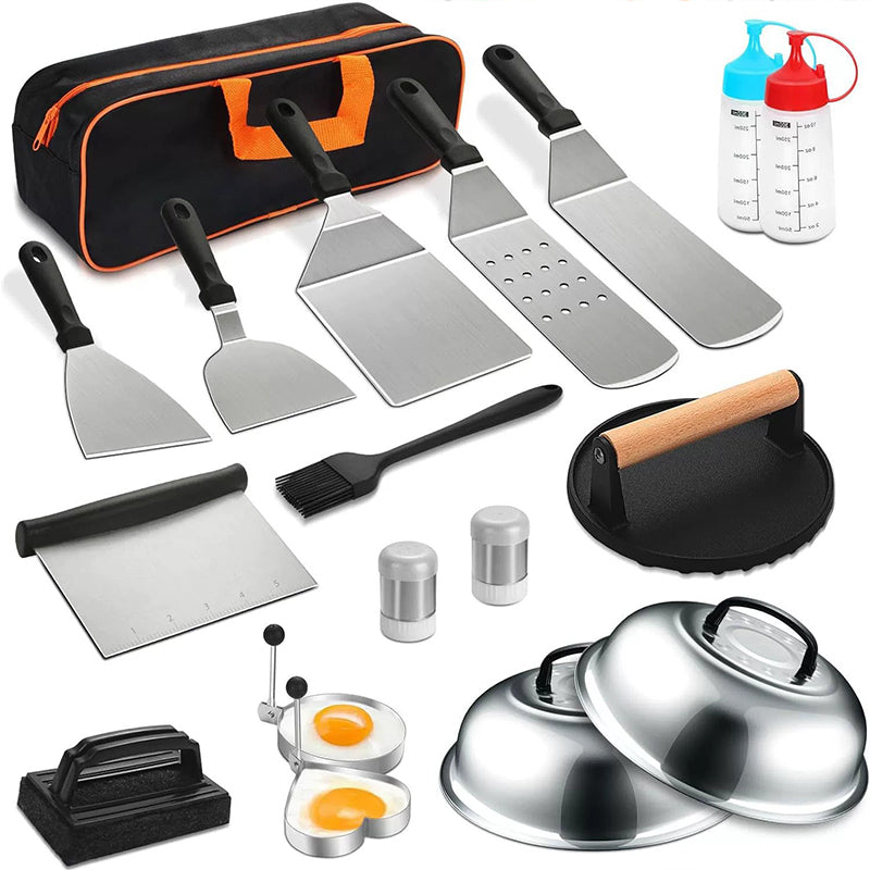 Set BBQ 29 Piezas con Prensa Hamburguesas | Utensilios Barbacoa – Buy ByM