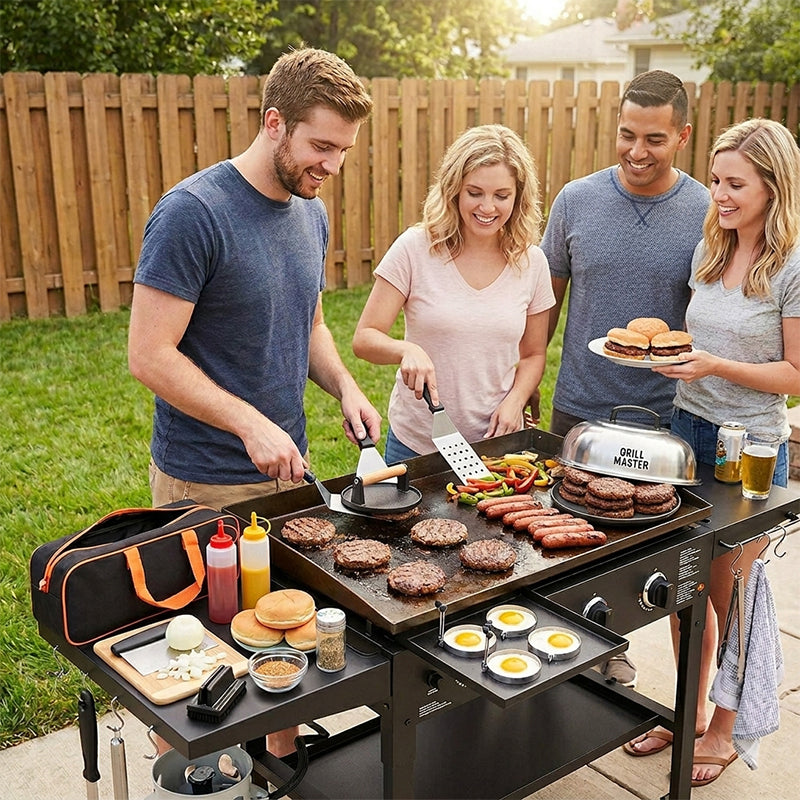 Set BBQ 29 Piezas con Prensa Hamburguesas | Utensilios Barbacoa – Buy ByM