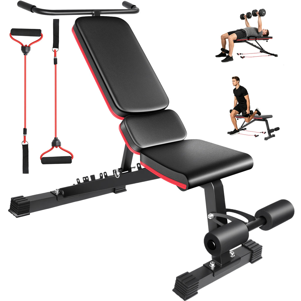 Adjustable Dumbbell Bench 120KG Heavy Duty Weight Bench with 7-Position Backrest Multi-Functional Home Gym Fitness Equipment