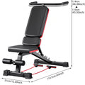 Adjustable Dumbbell Bench 120KG Heavy Duty Weight Bench with 7-Position Backrest Multi-Functional Home Gym Fitness Equipment