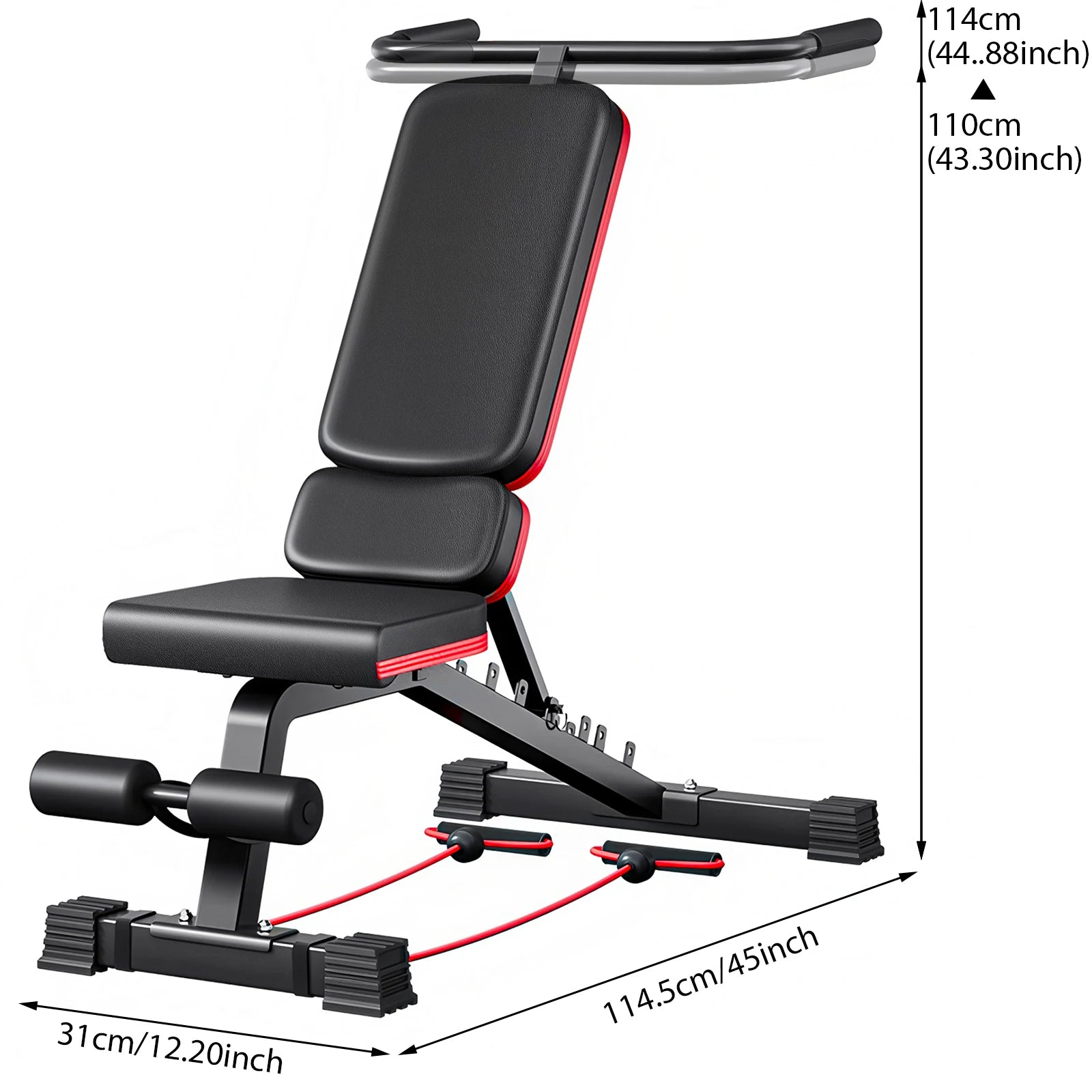 Adjustable Dumbbell Bench 120KG Heavy Duty Weight Bench with 7-Position Backrest Multi-Functional Home Gym Fitness Equipment