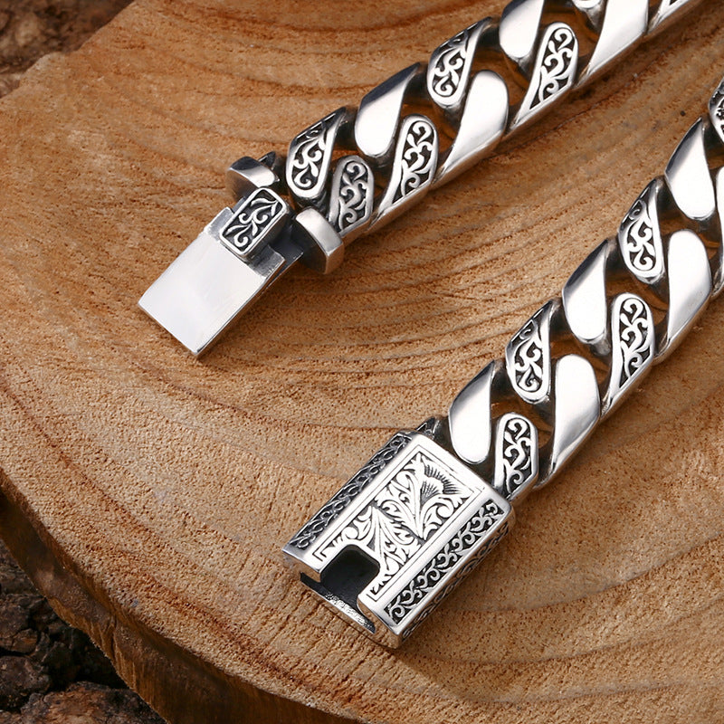 Pulsera Plata 925 Hombre | Eslabón Cubano Vintage – Buy ByM