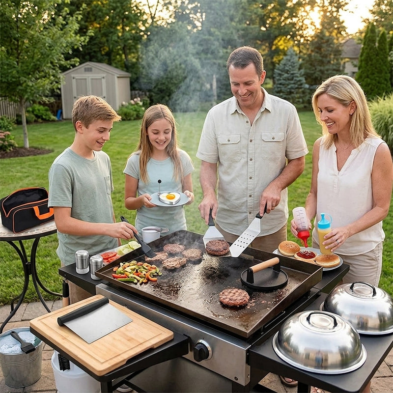 Set BBQ 29 Piezas con Prensa Hamburguesas | Utensilios Barbacoa – Buy ByM