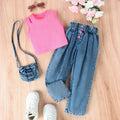 Conjunto Mujer Top Sin Mangas y Pantalón Vaquero – Buy ByM
