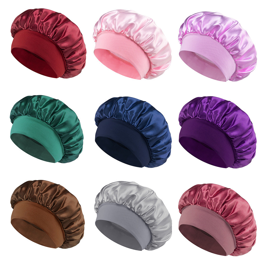 Gorro de Ducha Satén Mujer | Ala Ancha para Dormir y Quimio – Buy ByM