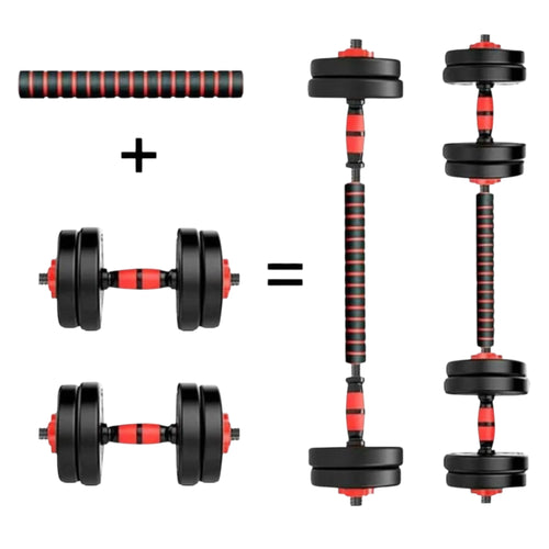 Adjustable Dumbbells 2 in 1 Set by Mikomika, weights 10-30KG, features adjustable plates for customized workouts, perfect for full body exercise, ideal for home gym and strength training.