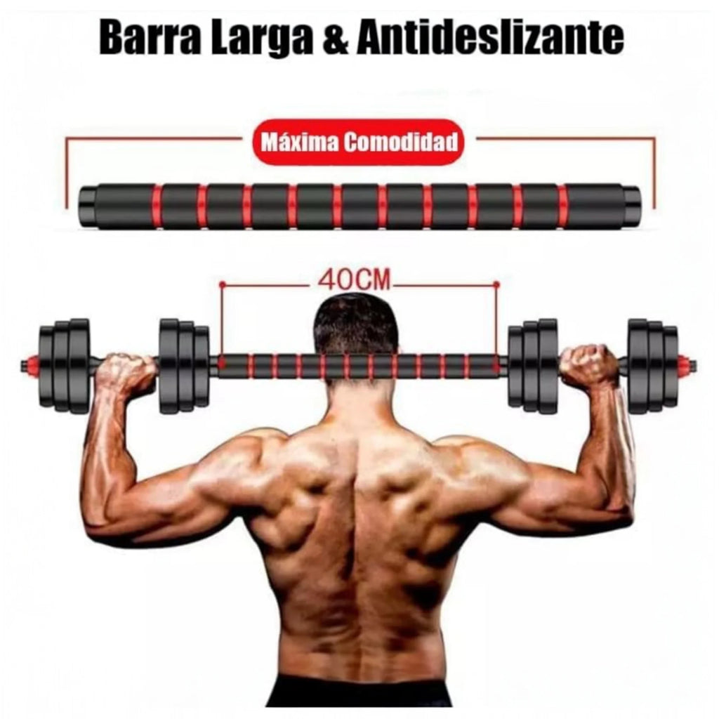 Adjustable Dumbbells 2 in 1 Set by Mikomika, weights 10-30KG, features adjustable plates for customized workouts, perfect for full body exercise, ideal for home gym and strength training.