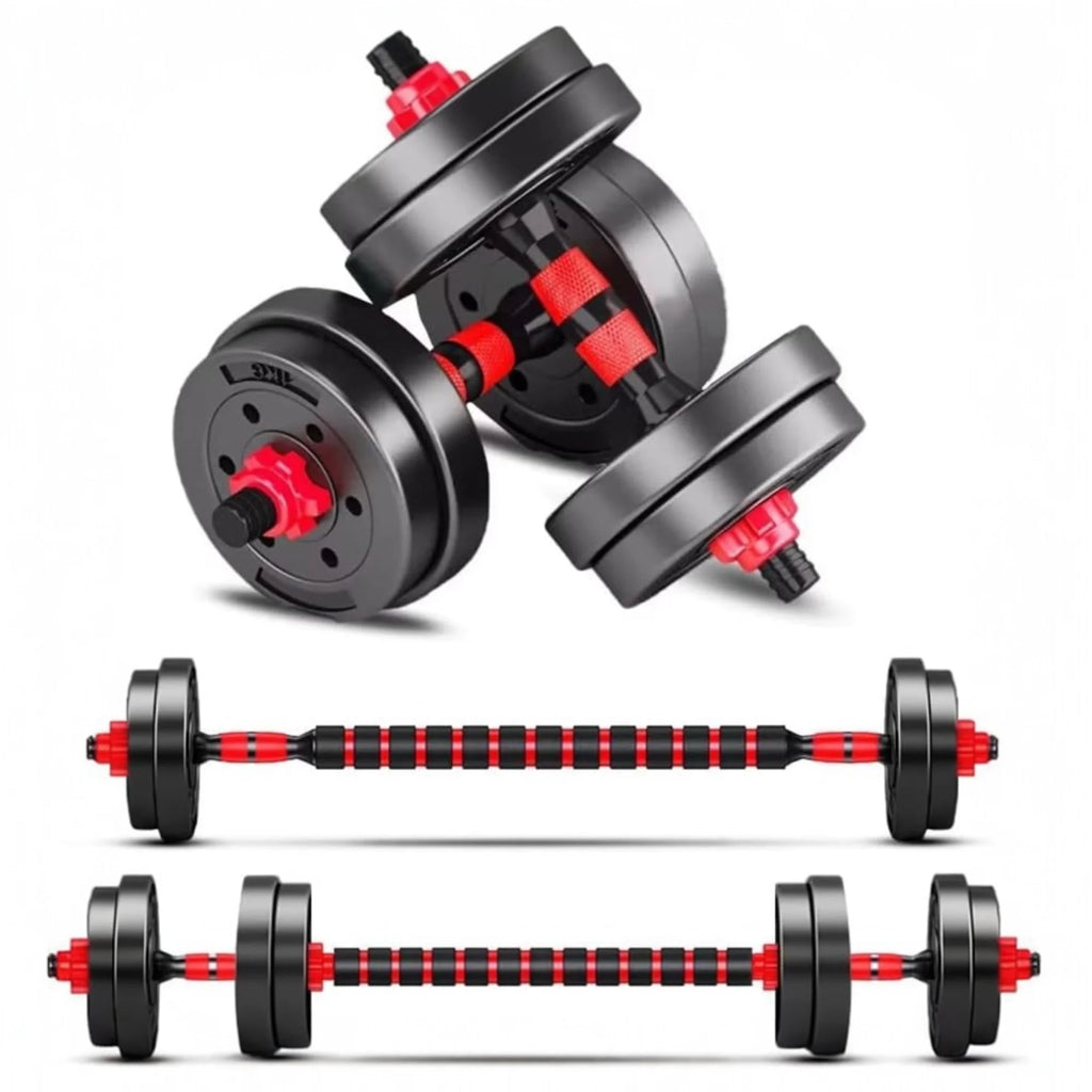 Adjustable Dumbbells 2 in 1 Set by Mikomika, weights 10-30KG, features adjustable plates for customized workouts, perfect for full body exercise, ideal for home gym and strength training.