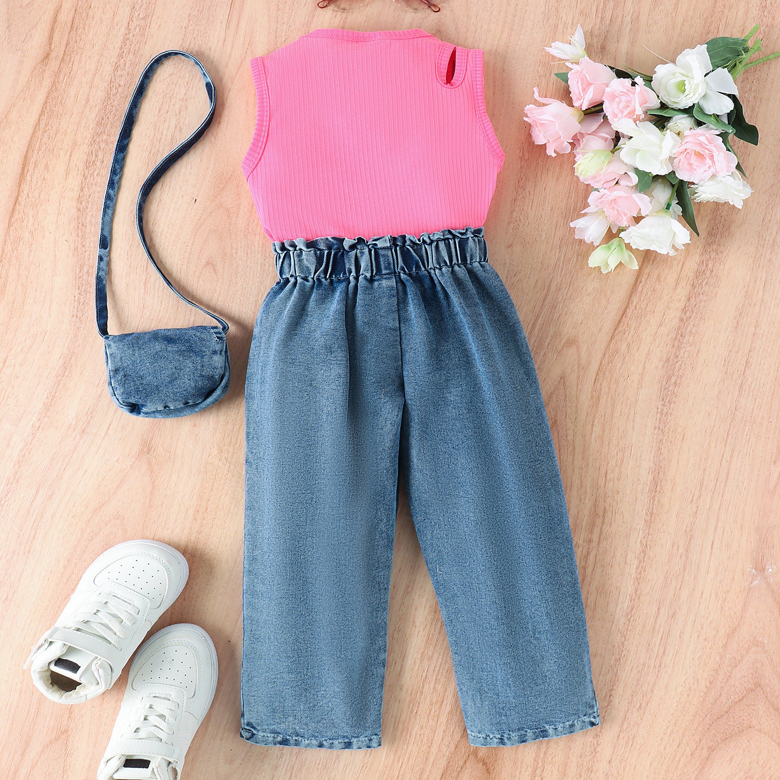 Conjunto Mujer Top Sin Mangas y Pantalón Vaquero – Buy ByM