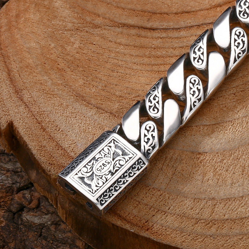 Pulsera Plata 925 Hombre | Eslabón Cubano Vintage – Buy ByM
