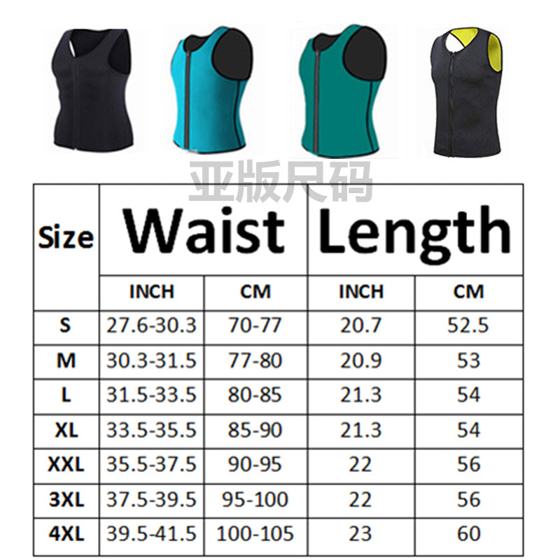 Faja Deportiva Neopreno Hombre | Chaleco Sudoración Fitness – ByM