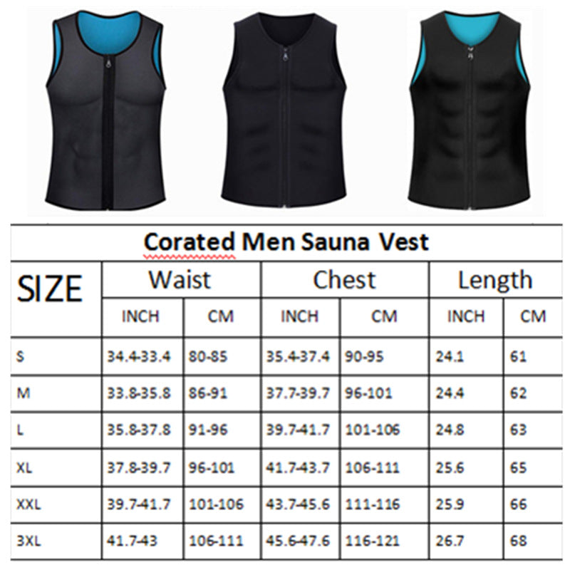 Faja Deportiva Neopreno Hombre | Chaleco Sudoración Fitness – ByM