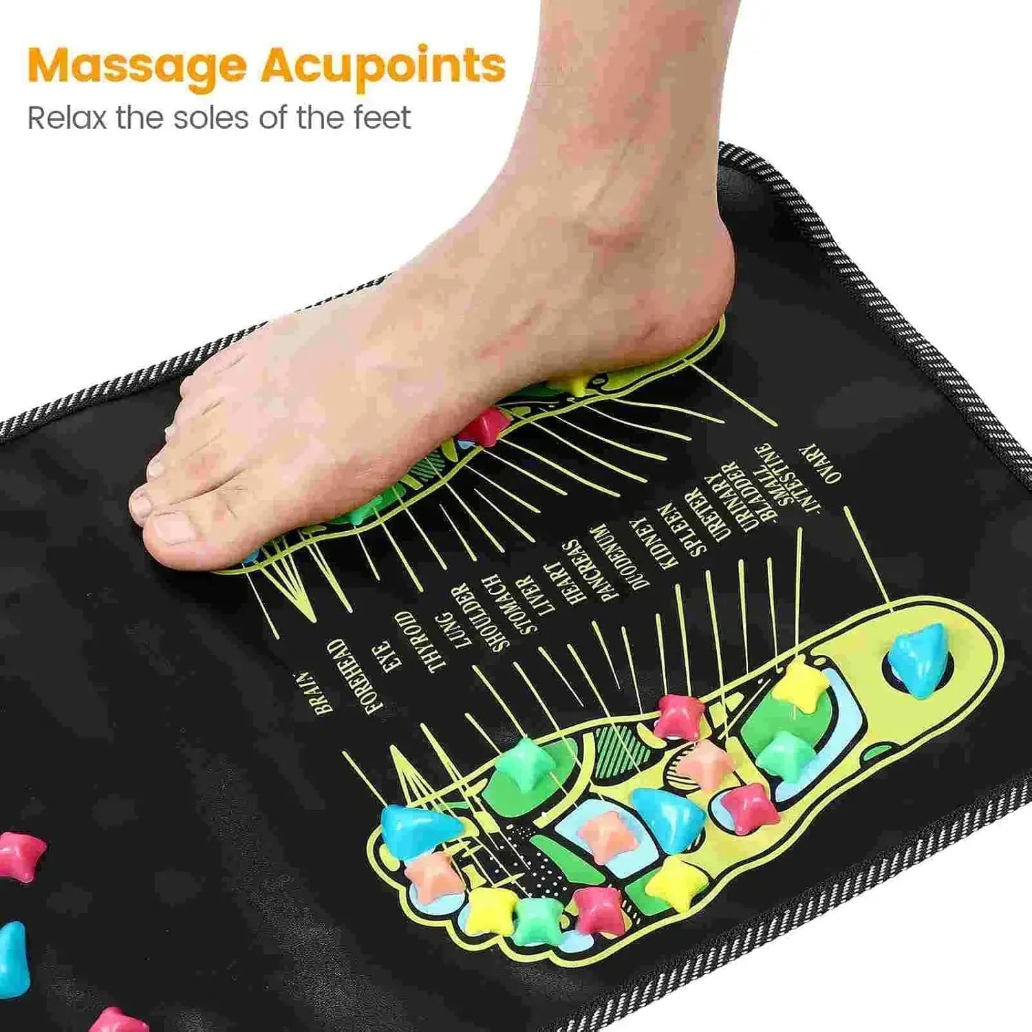 Premium Foot Massage Pad with Finger Pressure Plate and Imitation Goose Soft Stone Road - Relieve Pain and Soothe Tired Feet