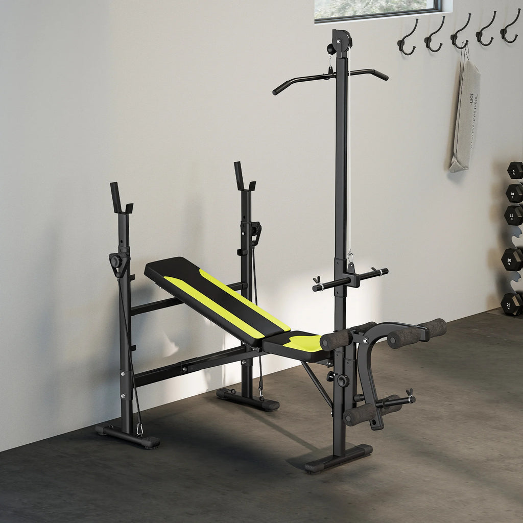 Homcom Weight Bench Bodybuilding Exercise 175X110X202Cm Fitness Backrest