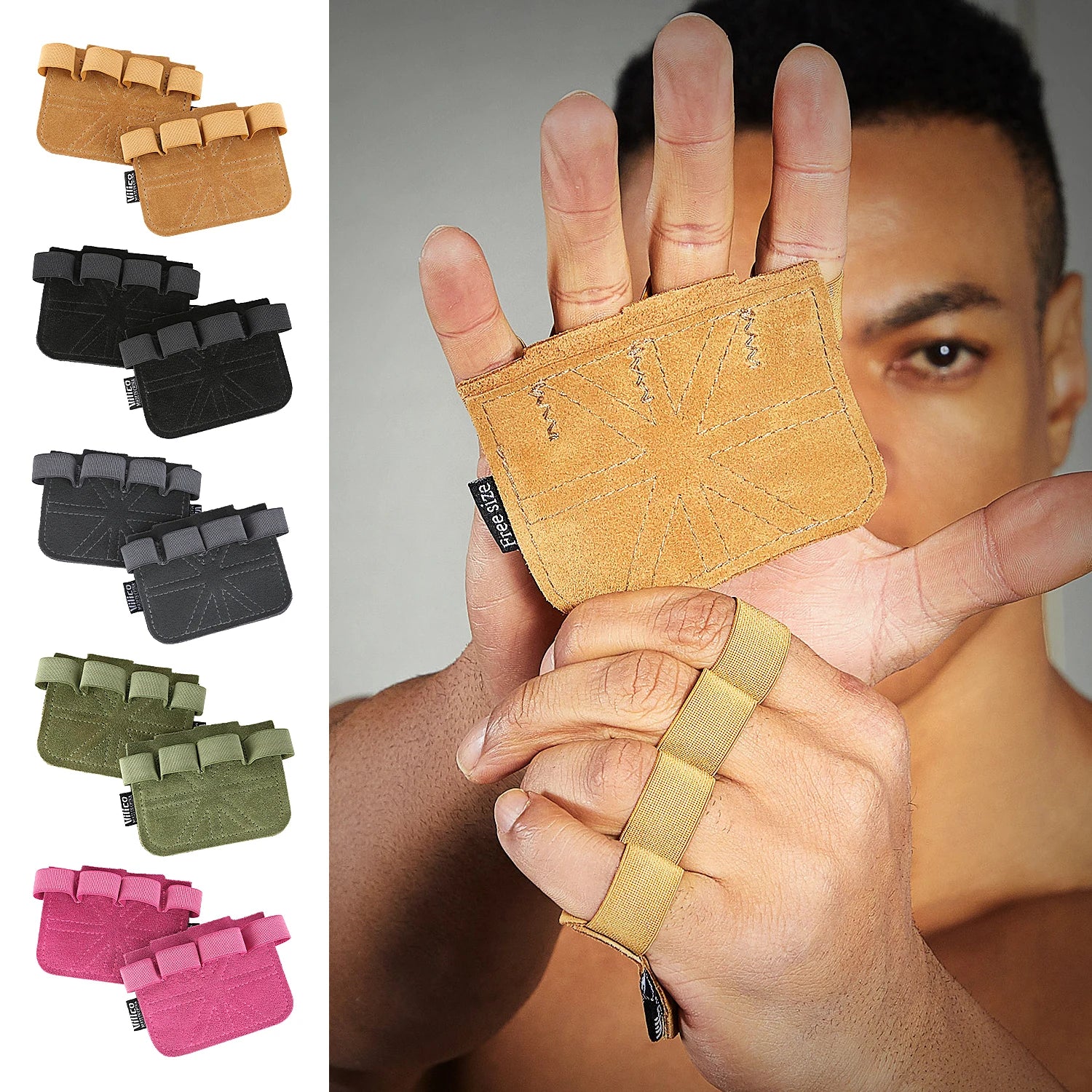 Guantes Gym Cuero Crossfit Antideslizantes | Fitness – ByM