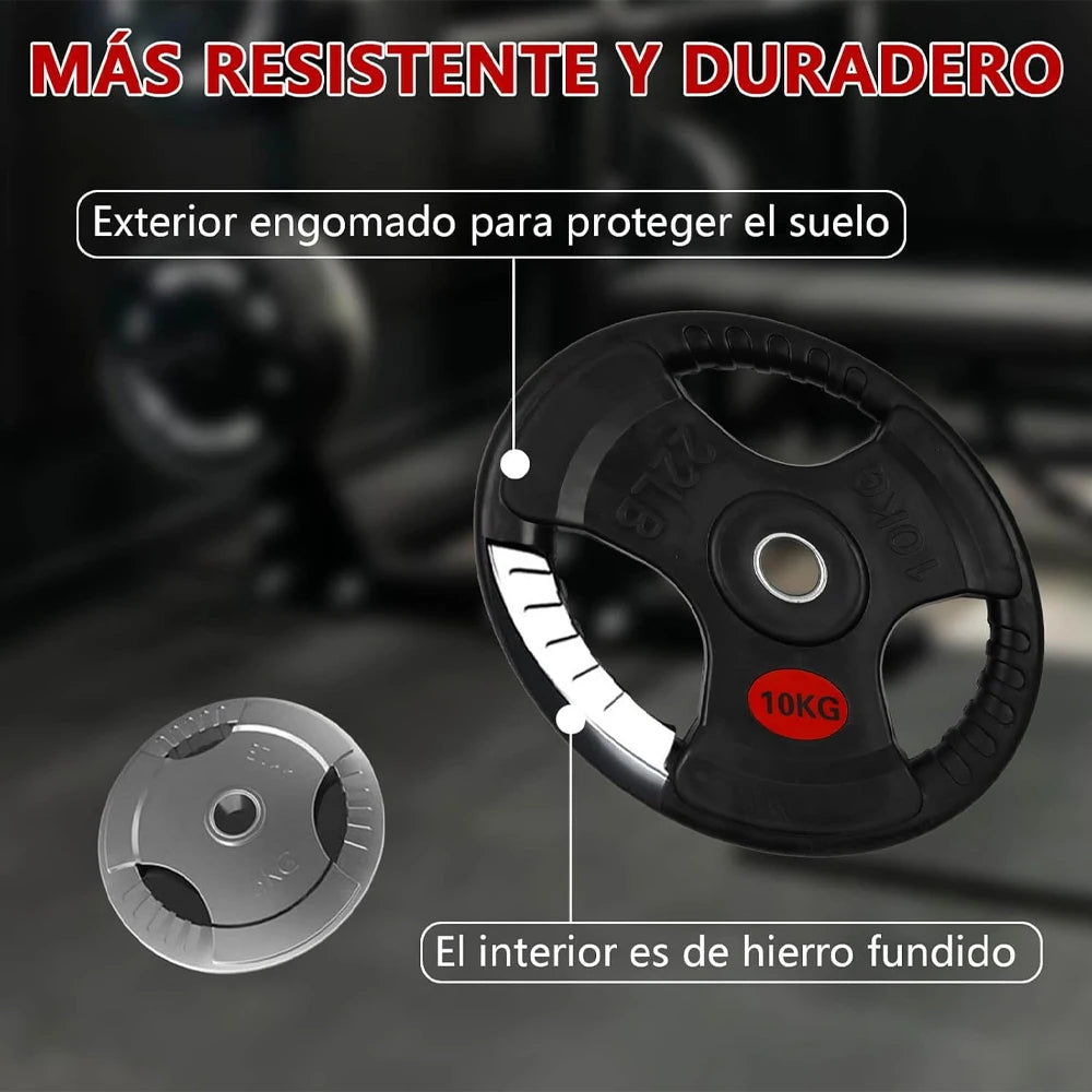 Weight Plates, 2.5/5/7.5/10/15/20kg, Cast Iron Dumbbell Plates Ø30/50mm, Non-slip/Waterproof, Metal Weight Plates for Bars