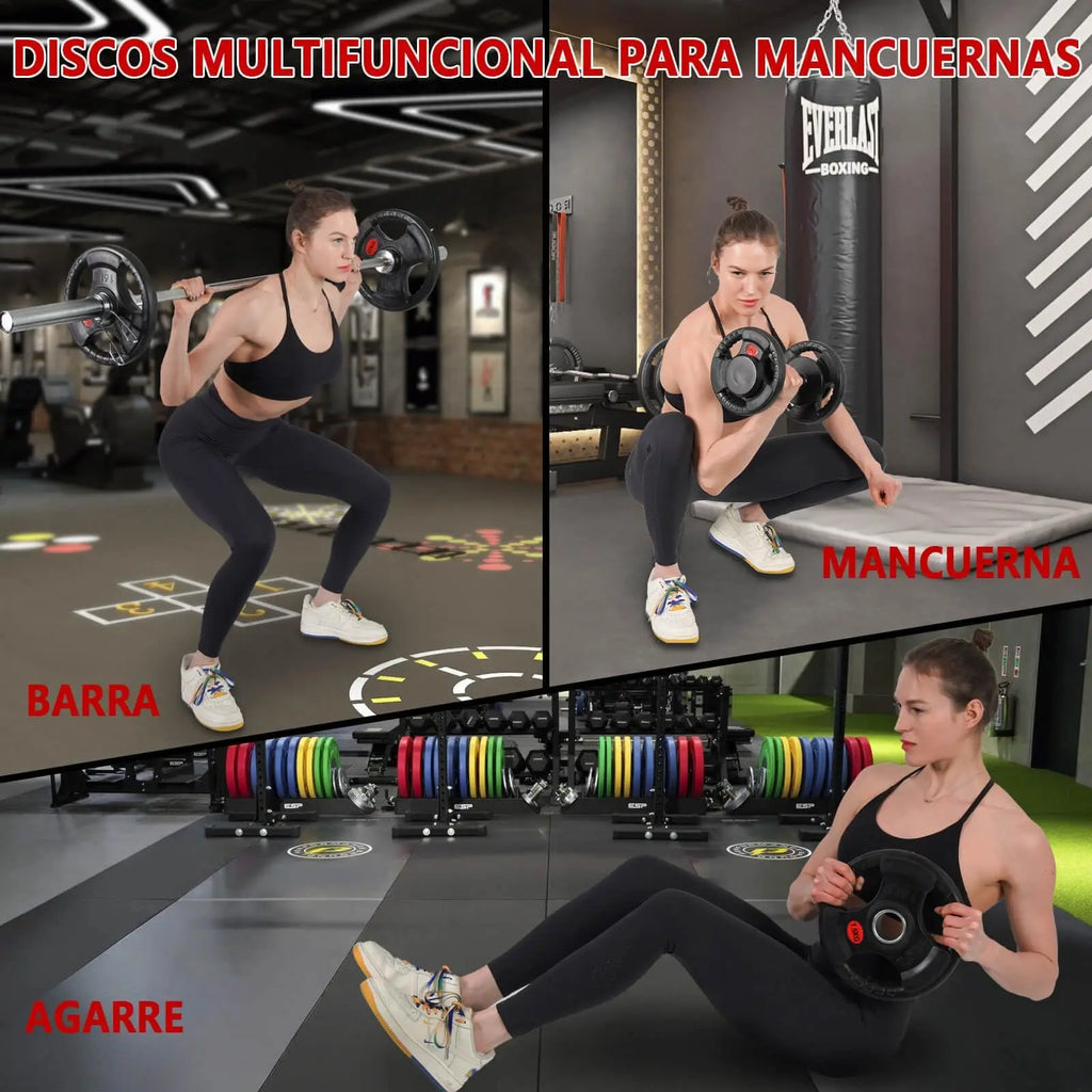 Weight Plates, 2.5/5/7.5/10/15/20kg, Cast Iron Dumbbell Plates Ø30/50mm, Non-slip/Waterproof, Metal Weight Plates for Bars