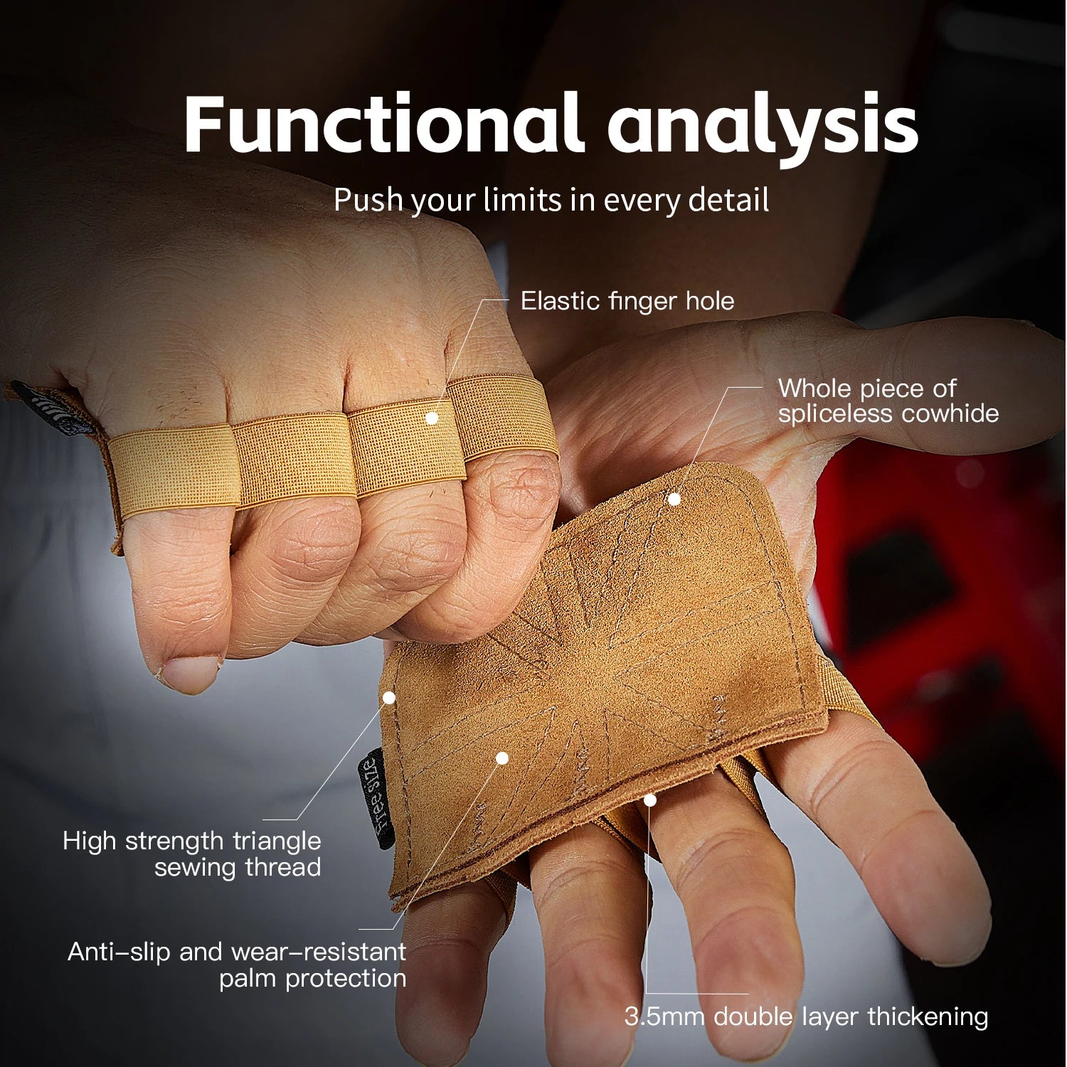 Guantes Gym Cuero Crossfit Antideslizantes | Fitness – ByM