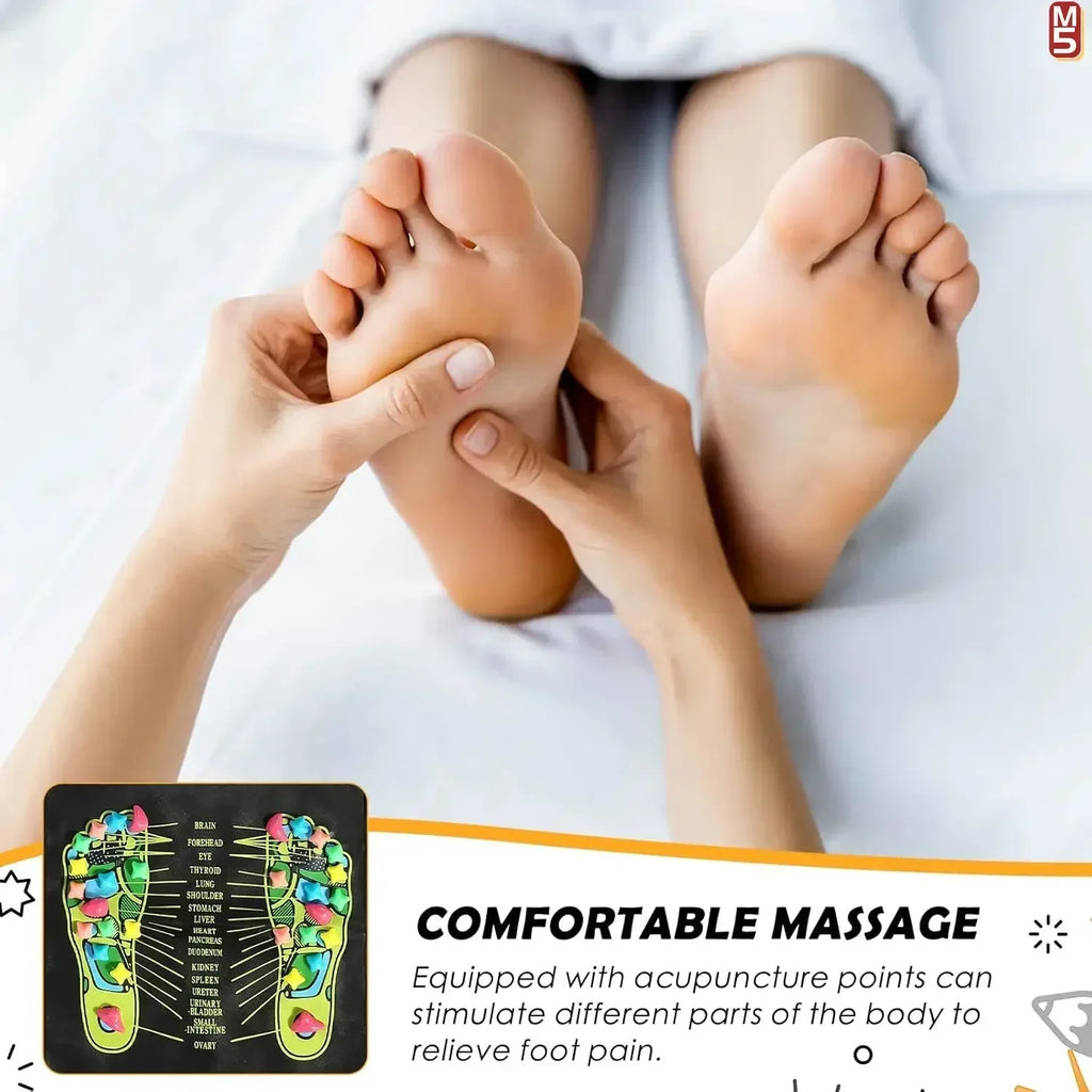 Premium Foot Massage Pad with Finger Pressure Plate and Imitation Goose Soft Stone Road - Relieve Pain and Soothe Tired Feet