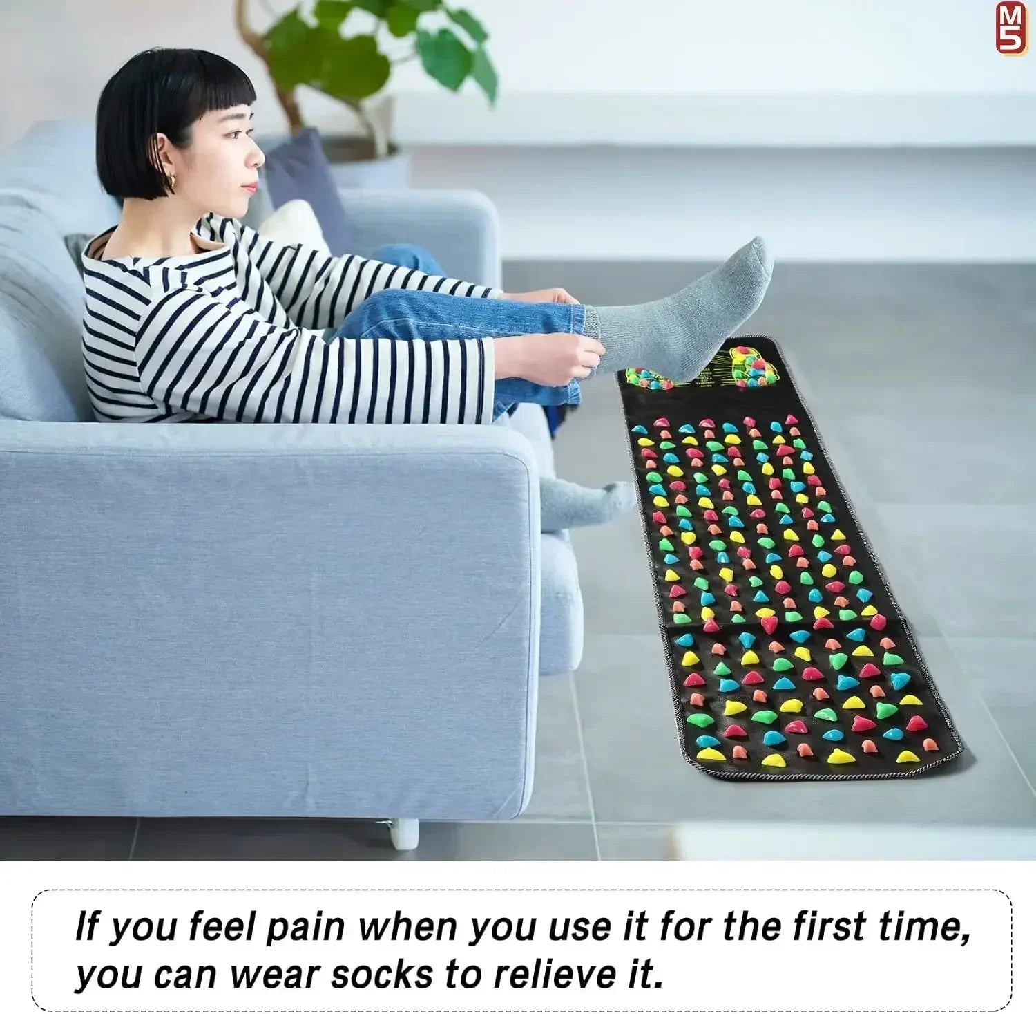 Premium Foot Massage Pad with Finger Pressure Plate and Imitation Goose Soft Stone Road - Relieve Pain and Soothe Tired Feet