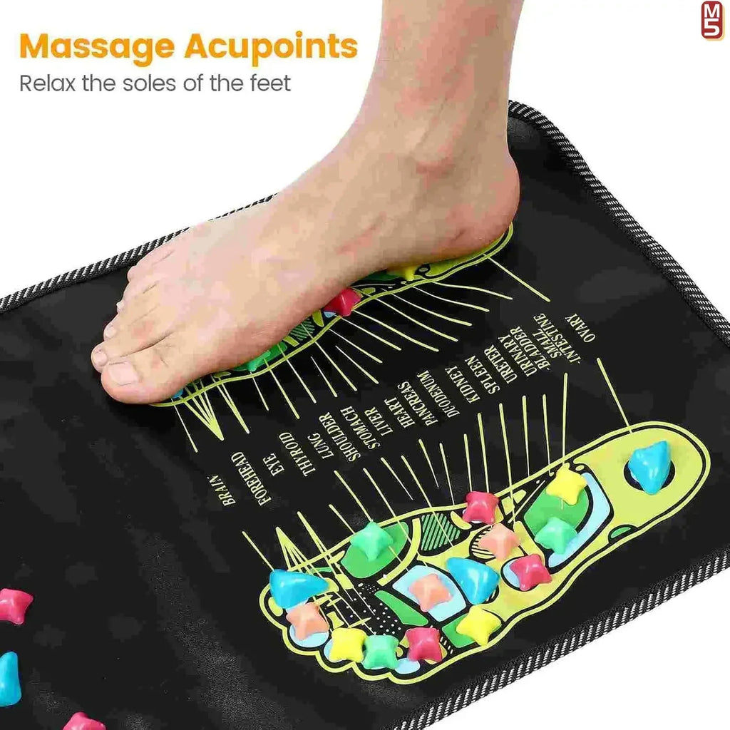 Premium Foot Massage Pad with Finger Pressure Plate and Imitation Goose Soft Stone Road - Relieve Pain and Soothe Tired Feet