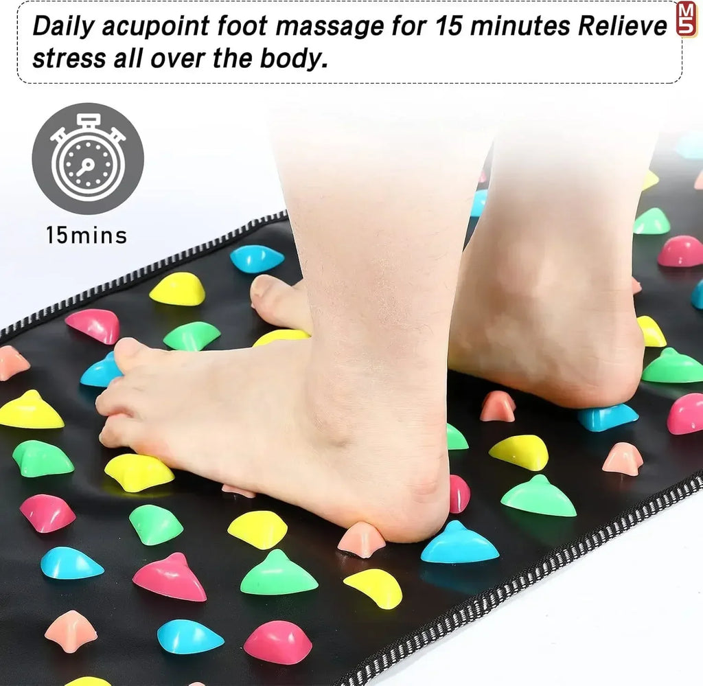 Premium Foot Massage Pad with Finger Pressure Plate and Imitation Goose Soft Stone Road - Relieve Pain and Soothe Tired Feet