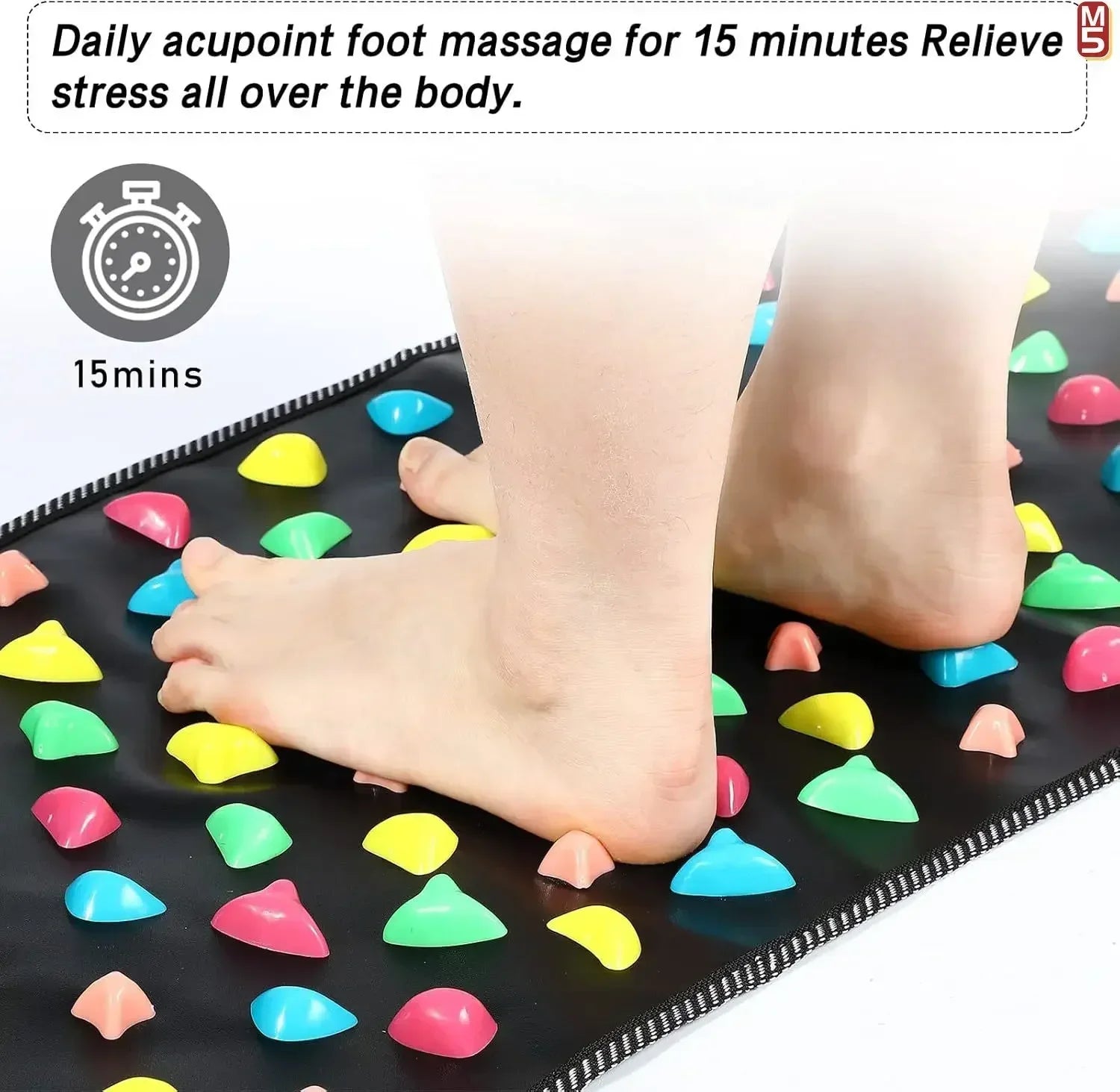 Premium Foot Massage Pad with Finger Pressure Plate and Imitation Goose Soft Stone Road - Relieve Pain and Soothe Tired Feet