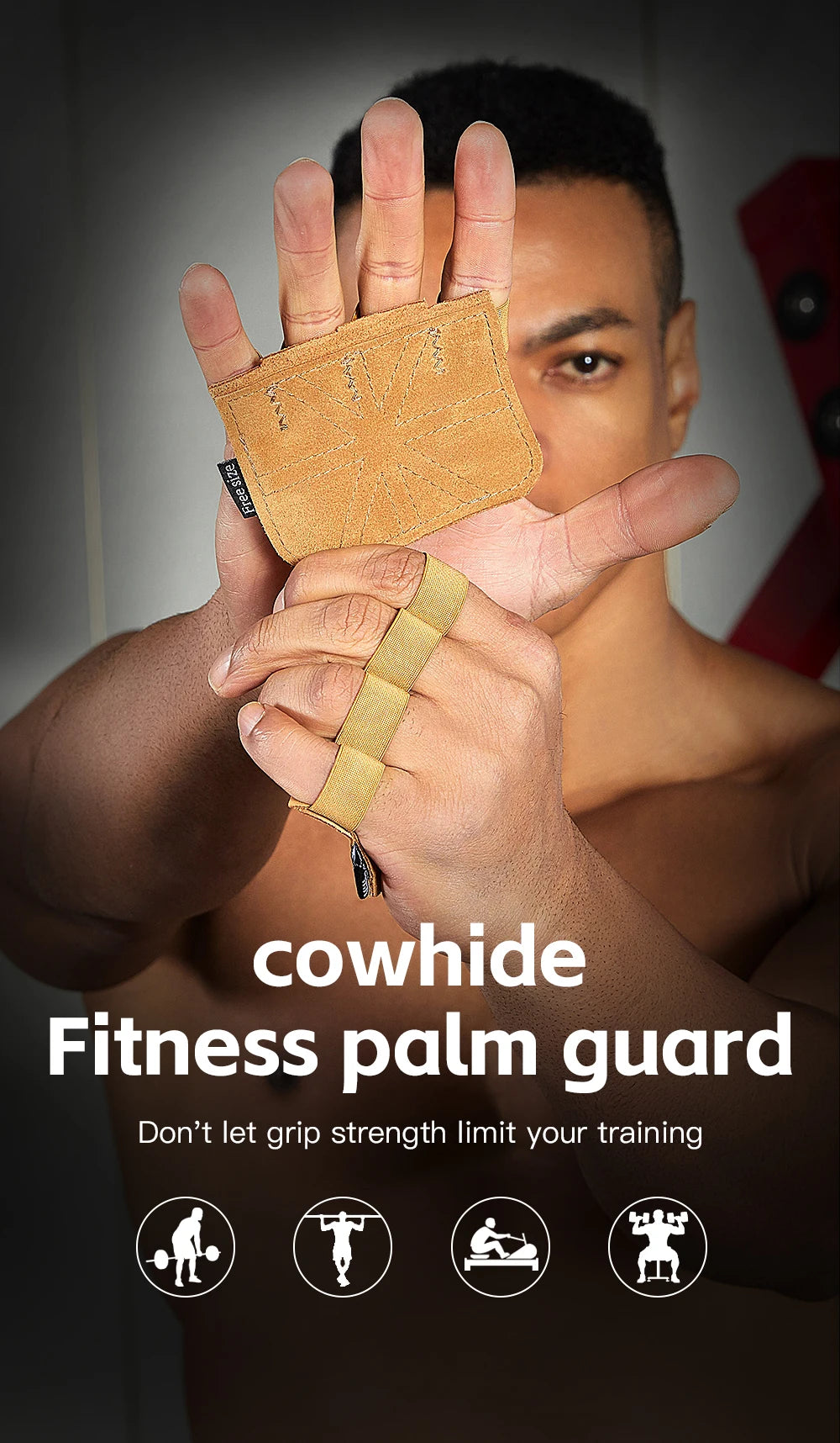 Guantes Gym Cuero Crossfit Antideslizantes | Fitness – ByM