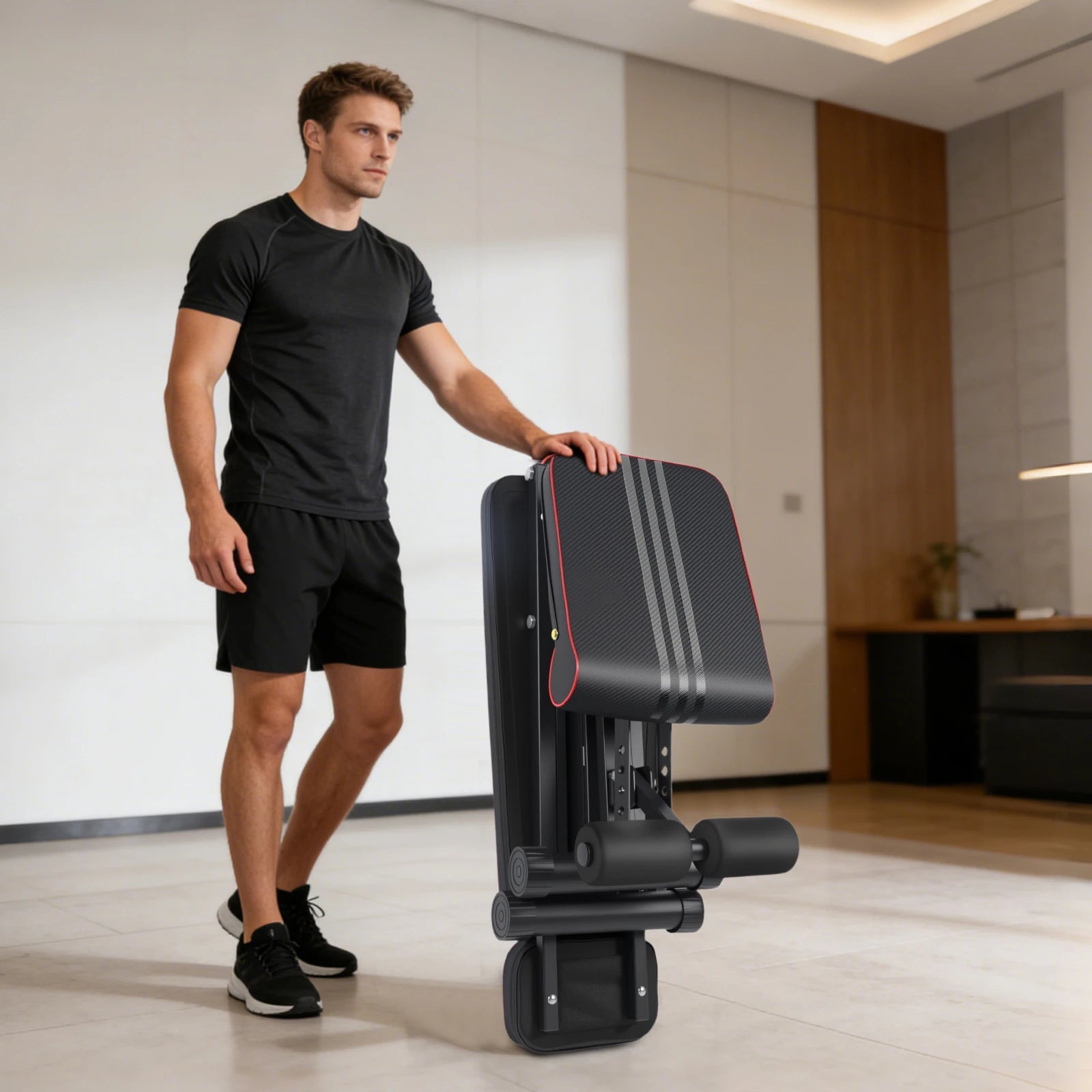 7 Position Adjustable Foldable Weight Bench, Dumbbell Bench with Headrest, Incline Decline Full Body Strength Training Bench for Home Gym