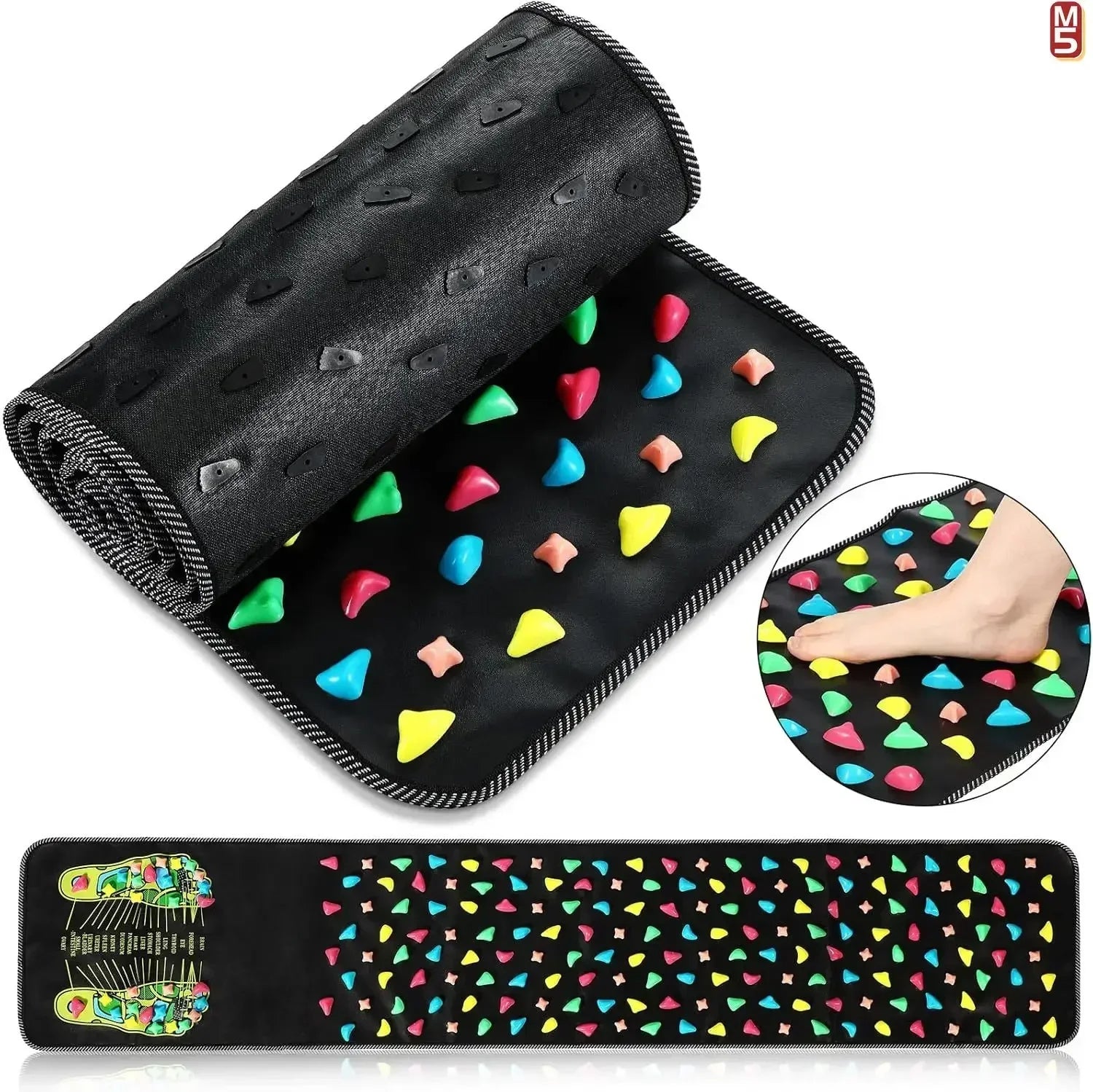 Premium Foot Massage Pad with Finger Pressure Plate and Imitation Goose Soft Stone Road - Relieve Pain and Soothe Tired Feet