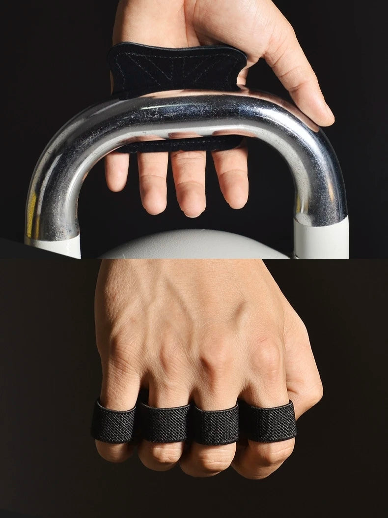 Leather Weight Lifting Training Gloves Palm Protection Women Men Fitness Sports Gymnastics Grips  Pull Ups Weightlifting Workout