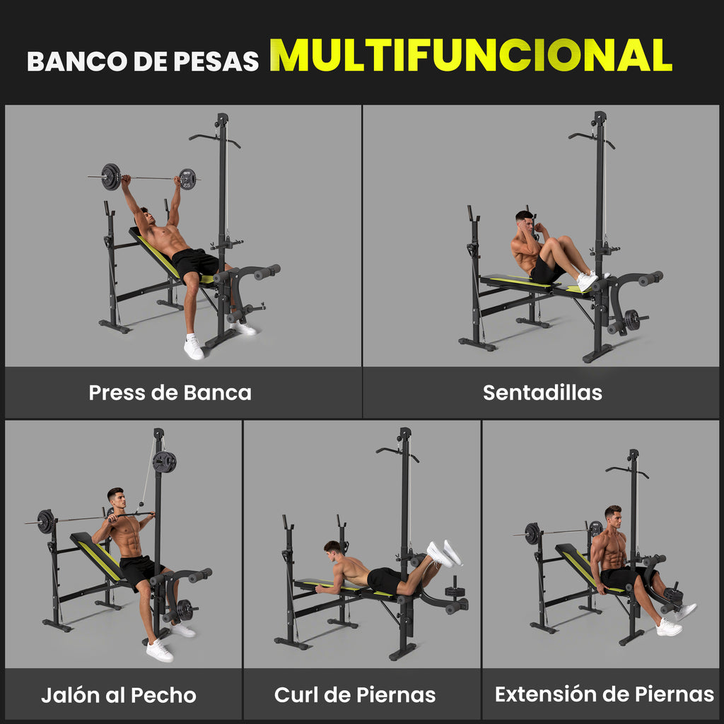 Homcom Weight Bench Bodybuilding Exercise 175X110X202Cm Fitness Backrest